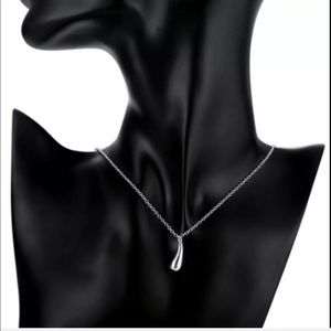 925  STERLING SILVER TEARDROP PENDANT 18” NECKLACE
